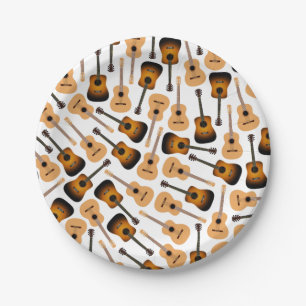Acoustic Guitars Paper Plate