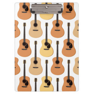 Acoustic Guitars Pattern Clipboard