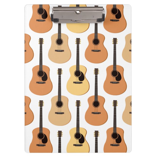 Acoustic Guitars Pattern Clipboard (Front)