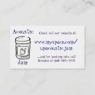 Acoustic Jam Buisness Cards