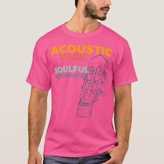 Acoustic Magic Soulful Resonance Line Art Of Guita T-Shirt
