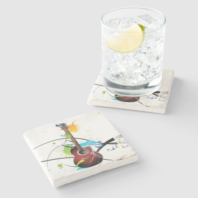 Acoustic Splash Stone Coaster (Side)