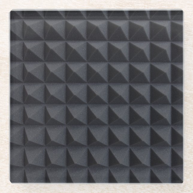 Acoustical Foam: Studio Sound Dampening Glass Coaster (Front)