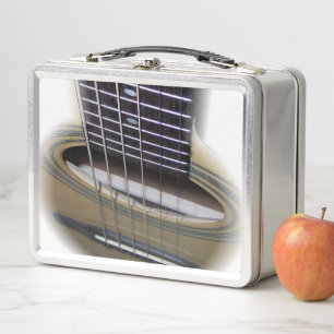 Acoustical Guitar Photography Art Metal Lunch Box