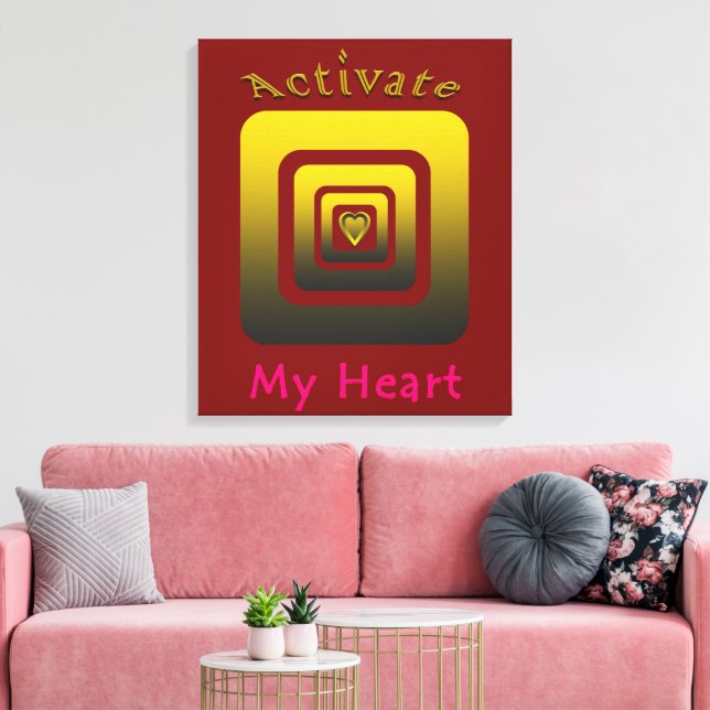 Acrílica Activate My Heart Canvas Print (Insitu(LivingRoom))