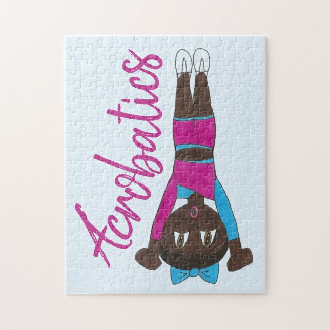 Acro Acrobatics Dance Recital Acrobat Tumbling Jigsaw Puzzle (Vertical)