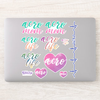 Acro Life and Acro Mum Vinyl Decal Stickers