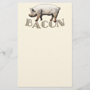 Acrobat BACON Pig Stationery