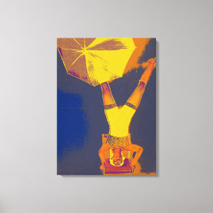 Acrobat Headstand Art   Single Canvas Print