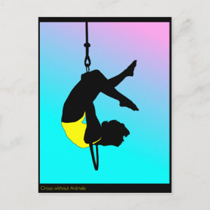 Acrobat of contemporary circus postcard