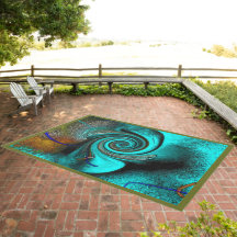 "Acrobatic Aquatics" (12 x 9) Area Rug