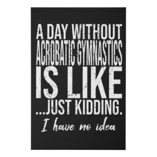 Acrobatic Gymnastics funny quote Faux Canvas Print