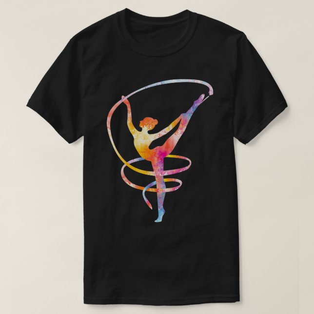Acrobatic Gymnastics Girl watercolor gymnastics n  T-Shirt (Design Front)