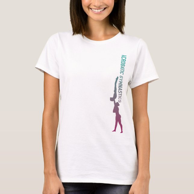 Acrobatic Gymnastics Ombre T-Shirt (Front)