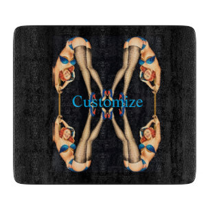 Acrobatic Vintage Pinups Thunder_Cove Cutting Board