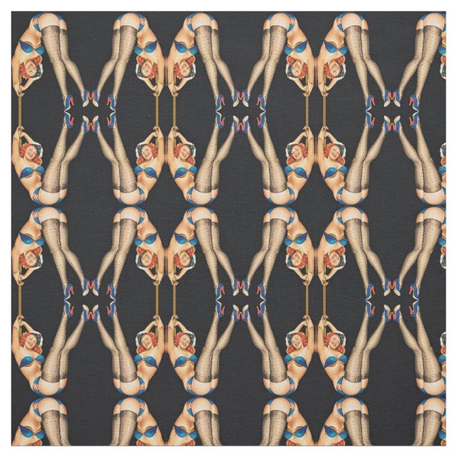 Acrobatic Vintage Pinups Thunder_Cove  Fabric (Swatch)