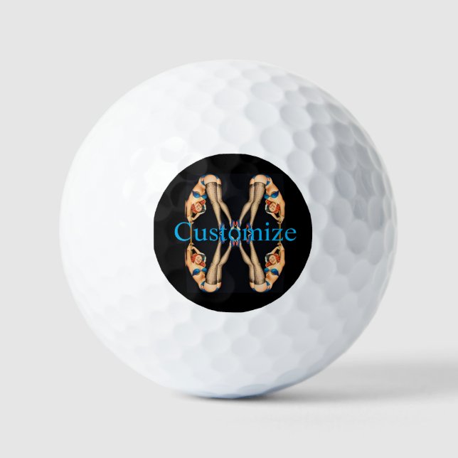Acrobatic Vintage Pinups Thunder_Cove  Golf Balls (Front)