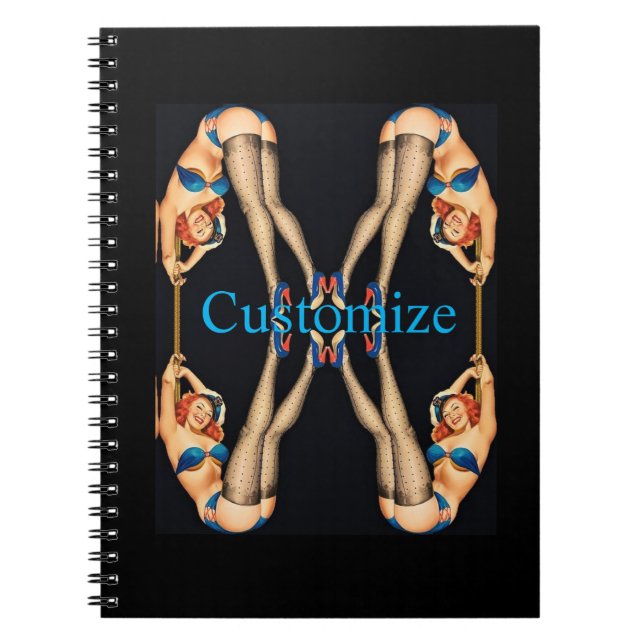 Acrobatic Vintage Pinups Thunder_Cove  Notebook (Front)