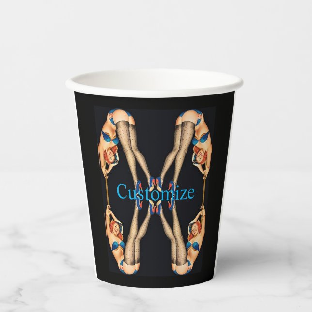 Acrobatic Vintage Pinups Thunder_Cove  Paper Cups (Front)