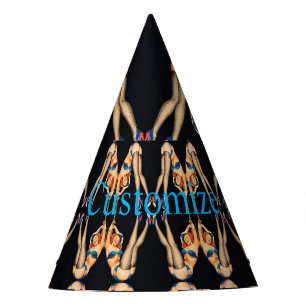 Acrobatic Vintage Pinups Thunder_Cove Party Hat