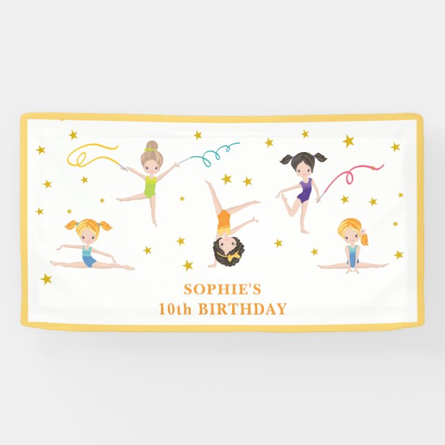 Acrobatics fun birthday kids  banner (Horizontal)
