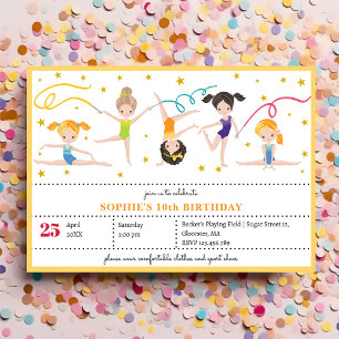 Acrobatics fun birthday kids Invitation