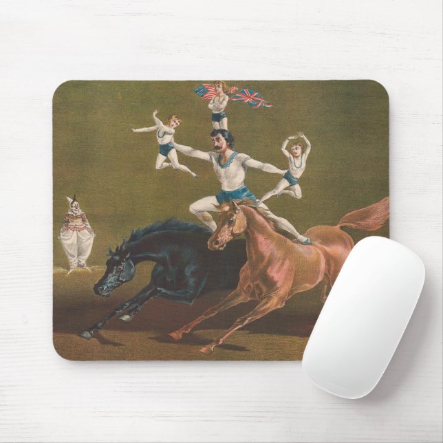 Acrobats On Horseback. Mouse Mat (With Mouse)