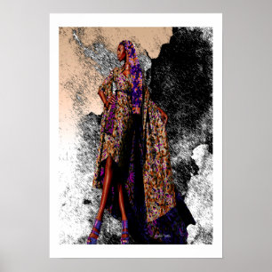 Acrocentric Fashion Illustration  Poster