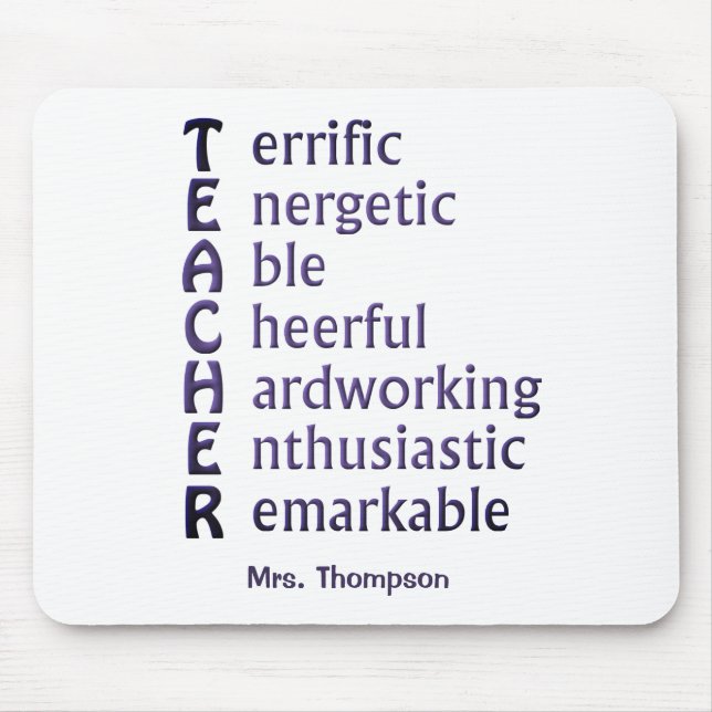 Acronym for Teachers Mouse Mat (Front)