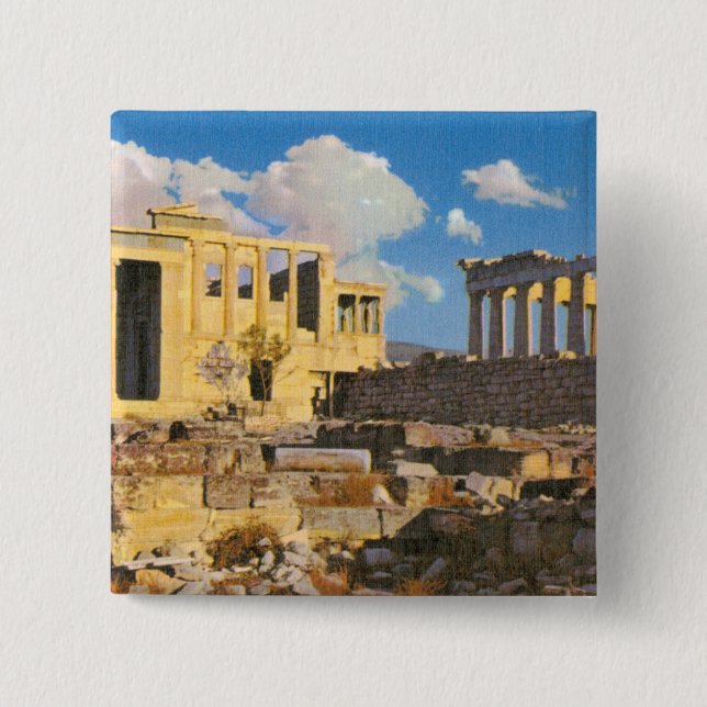 Acropolis 15 Cm Square Badge (Front)