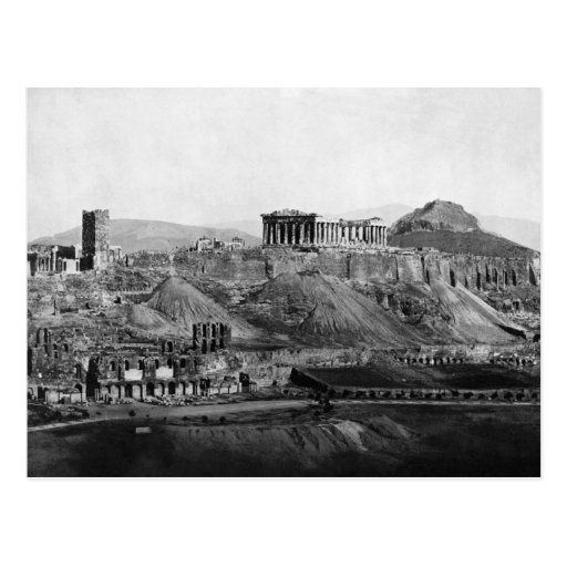 Image of Acropolis ~ Acropolis of Athens Greece 1865 Postcard