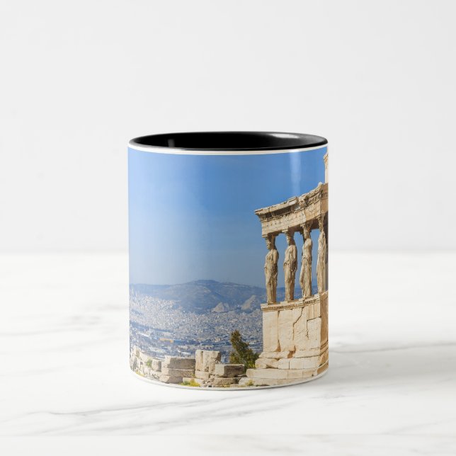 Acropolis Hill Athens Greece Two-Tone Coffee Mug  (Center)