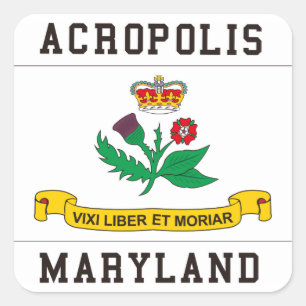 Acropolis Maryland Square Sticker