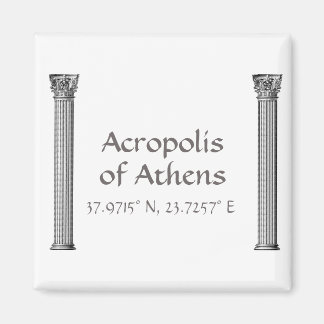 Acropolis of Athens Latitude Longitude Magnet