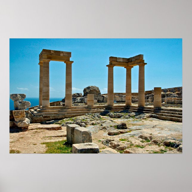 Acropolis of Lindos Poster (Front)