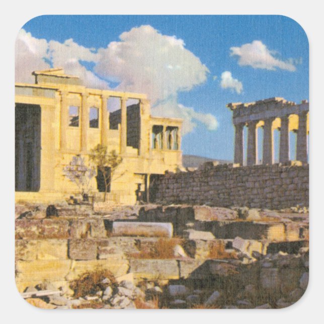 Acropolis Square Sticker (Front)