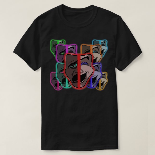 Acrors Trippy Masks T-Shirt (Design Front)