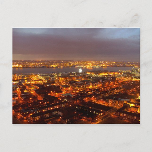 Across Liverpool to the River Mersey & Wirral Postcard (Front)