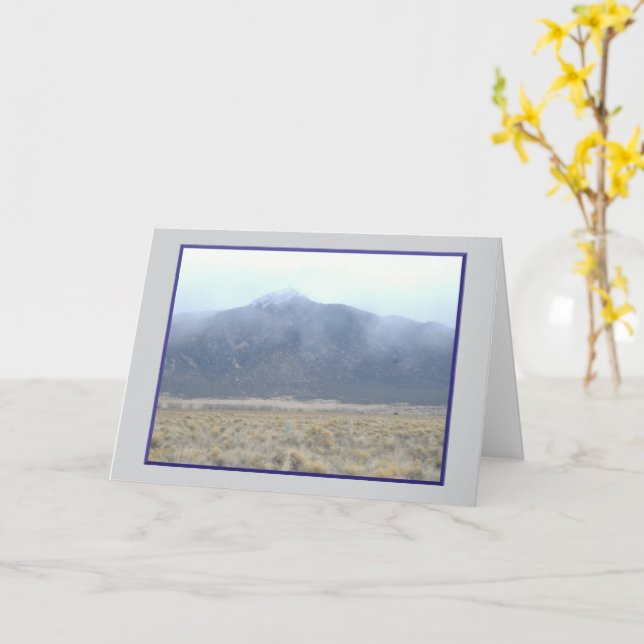 Across Mountains Greeting Card (Yellow Flower)