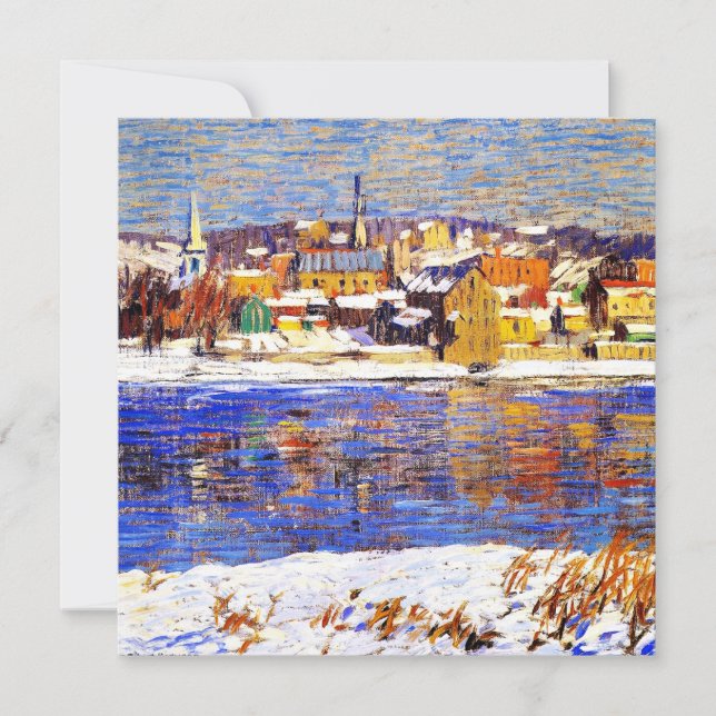 Across the Delaware, painting by Robert Spencer Card (Front)
