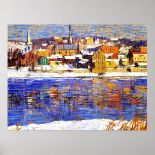 Across the Delaware, painting by Robert Spencer Poster