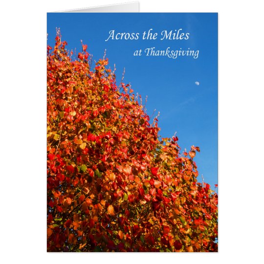 Across the Miles at Thanksgiving Card