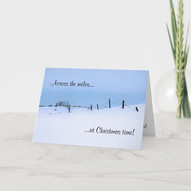 Across the miles Christmas Greeting Card (Front)
