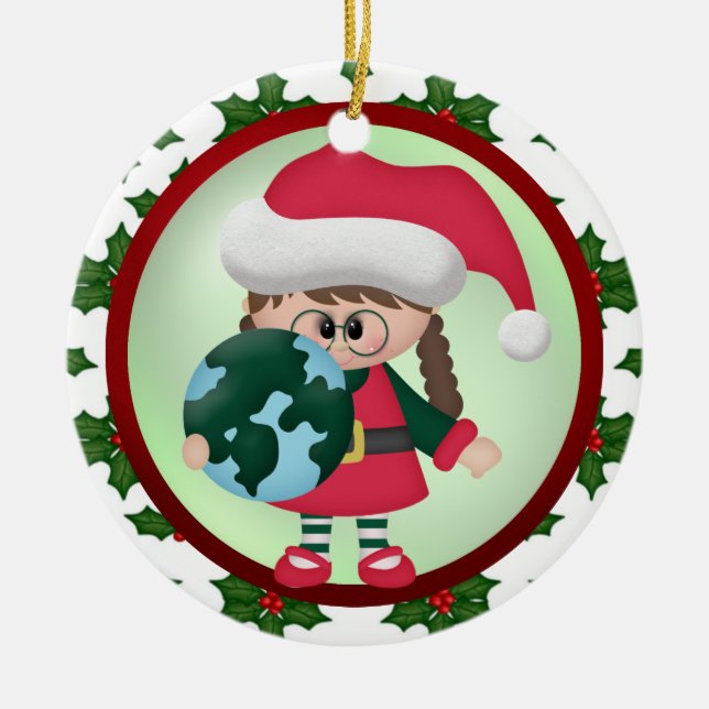 Across The Miles Christmas Ornament (Front)