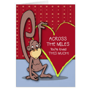 Across The Miles Cute Monkey on Valentine’s Day