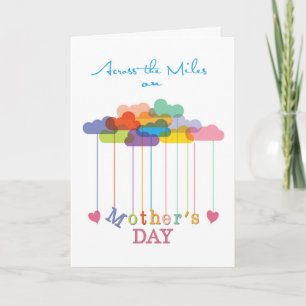 Across the Miles, Cute Mother's Day Rainbow Clouds Card