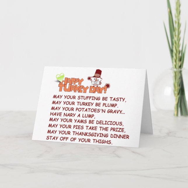 **ACROSS THE MILES** LOVING THANKSGIVING MESSAGE HOLIDAY CARD (Front)