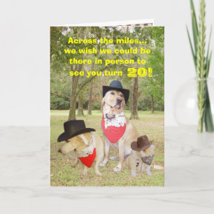 Across the miles on your birthday... card