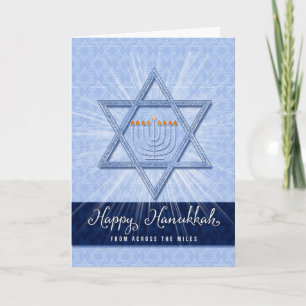 Across the Miles Star of David Hanukkah Holiday Card