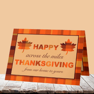 Across the Miles Thanksgiving Wishes Card